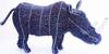 Beaded wire rhino sculpture